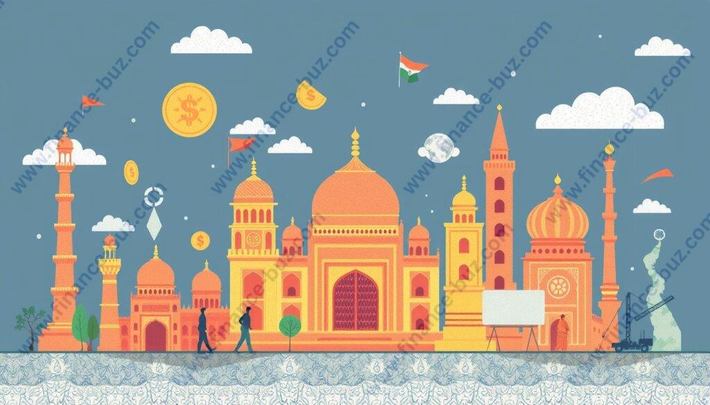 Generate an image representing business financing options in India