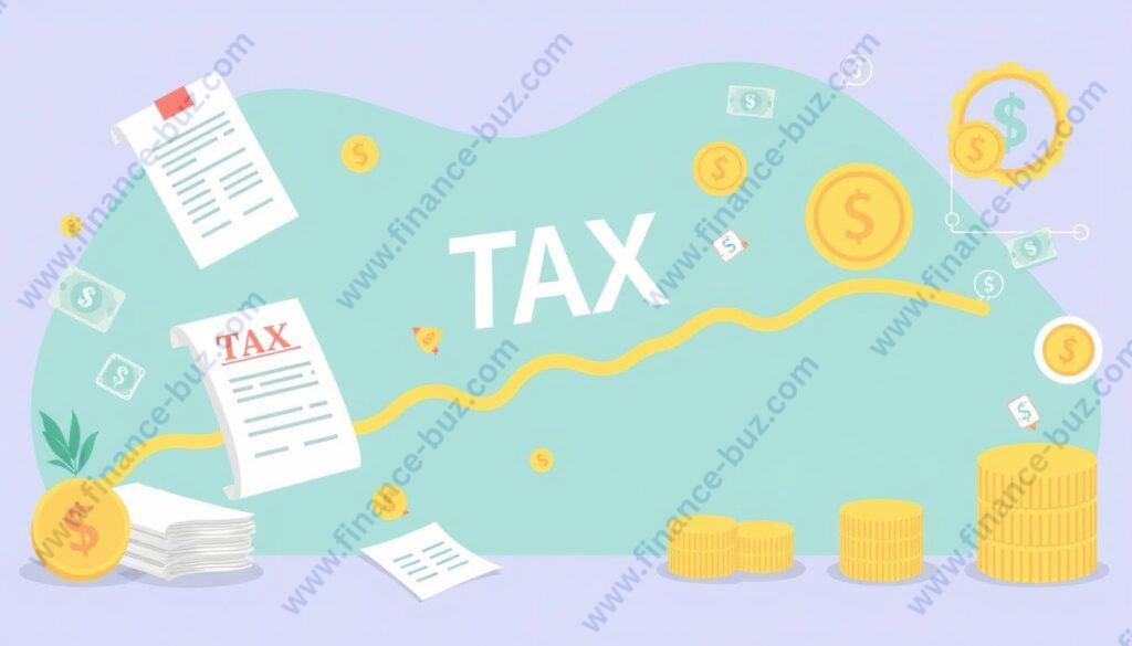 Generate an image representing tax implications on fixed deposits