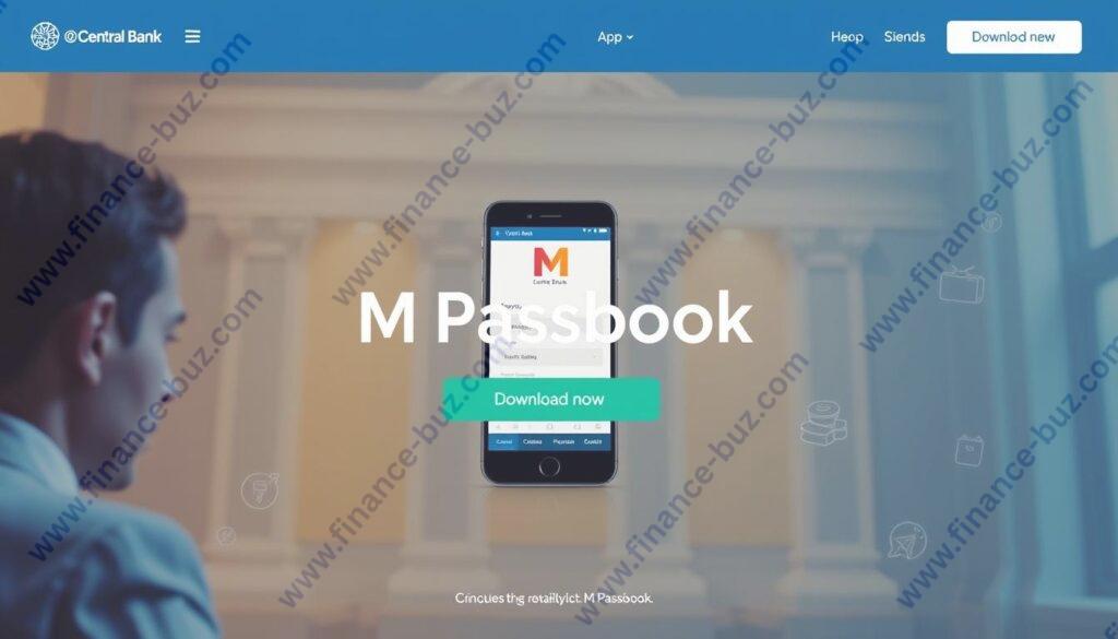 Image of Central Bank M Passbook app download page